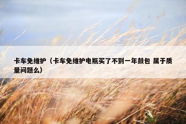 卡车免维护（卡车免维护电瓶买了不到一年鼓包 属于质量问题么）