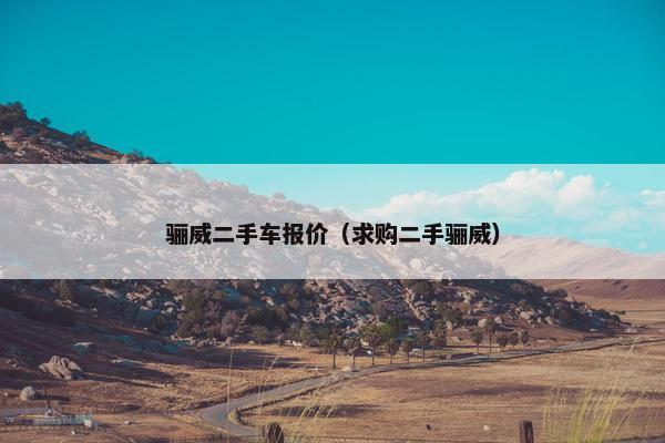骊威二手车报价（求购二手骊威）