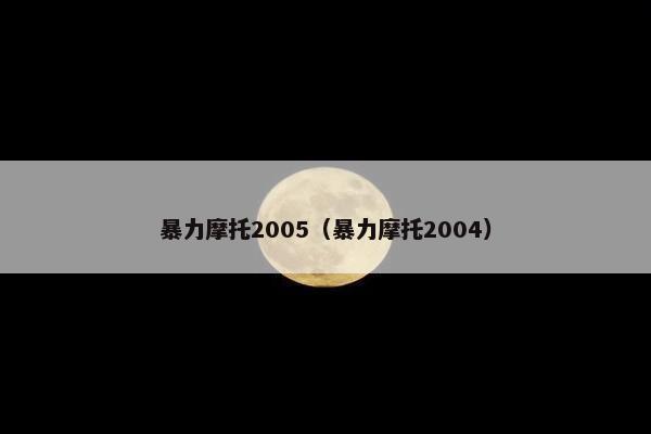 暴力摩托2005（暴力摩托2004）