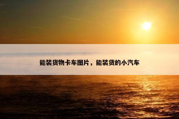 能装货物卡车图片，能装货的小汽车