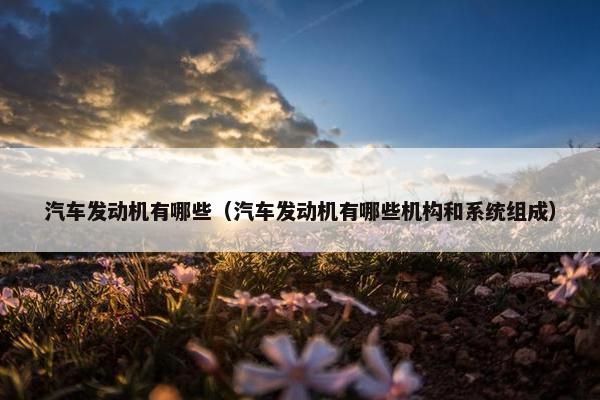 汽车发动机有哪些（汽车发动机有哪些机构和系统组成）