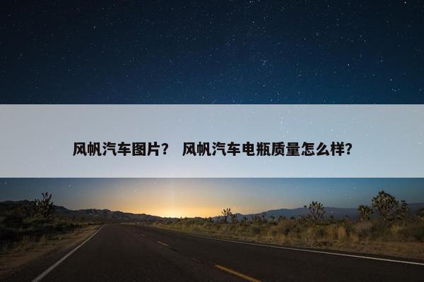 风帆汽车图片？ 风帆汽车电瓶质量怎么样？