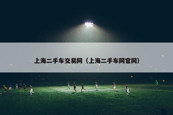 上海二手车交易网（上海二手车网官网）