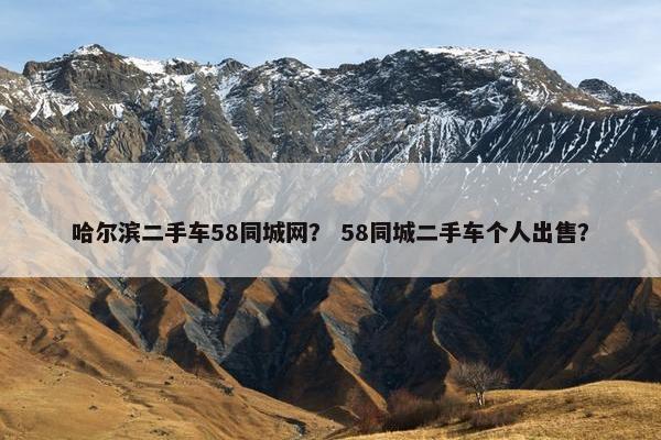 哈尔滨二手车58同城网？ 58同城二手车个人出售？