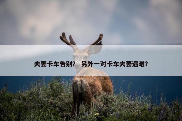 夫妻卡车告别？ 另外一对卡车夫妻遇难？
