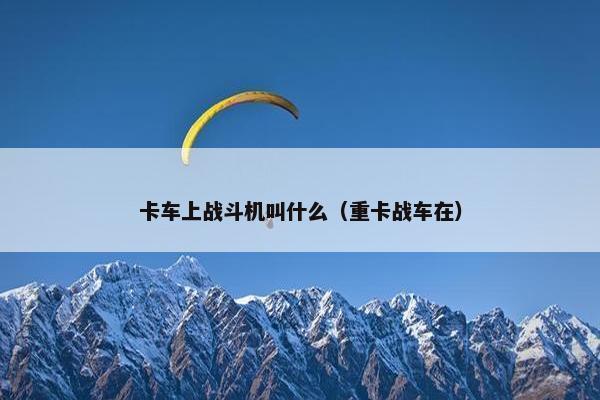 卡车上战斗机叫什么（重卡战车在）