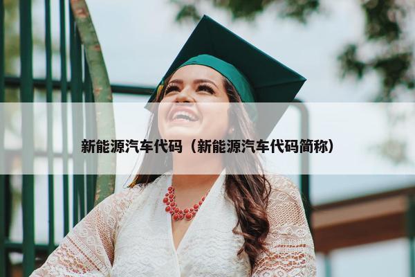 新能源汽车代码（新能源汽车代码简称）