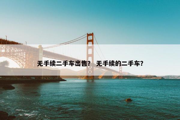 无手续二手车出售？ 无手续的二手车？