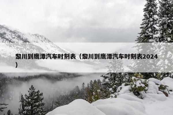 黎川到鹰潭汽车时刻表（黎川到鹰潭汽车时刻表2024）