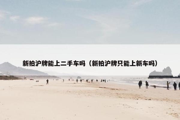 新拍沪牌能上二手车吗（新拍沪牌只能上新车吗）