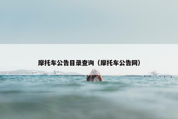 摩托车公告目录查询（摩托车公告网）