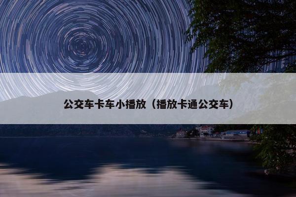 公交车卡车小播放（播放卡通公交车）