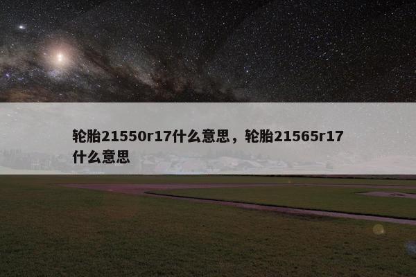 轮胎21550r17什么意思，轮胎21565r17什么意思