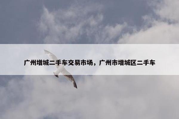 广州增城二手车交易市场，广州市增城区二手车