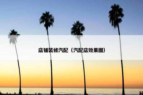 店铺装修汽配（汽配店效果图）