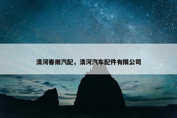 清河春雨汽配，清河汽车配件有限公司
