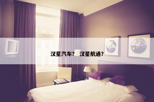 汉星汽车？ 汉星航通？