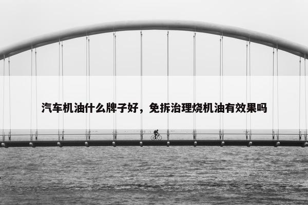 汽车机油什么牌子好，免拆治理烧机油有效果吗