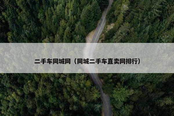 二手车同城网（同城二手车直卖网排行）