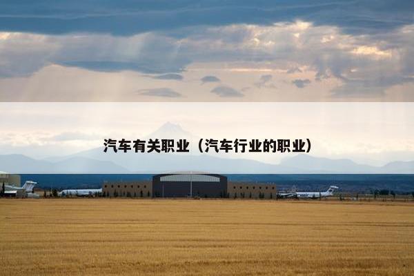 汽车有关职业（汽车行业的职业）