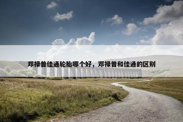 邓禄普佳通轮胎哪个好，邓禄普和佳通的区别