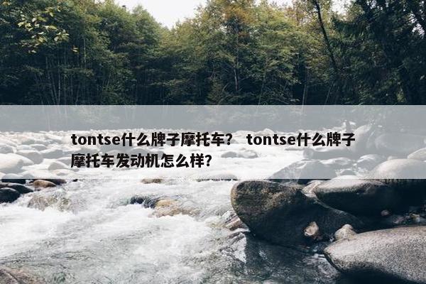 tontse什么牌子摩托车？ tontse什么牌子摩托车发动机怎么样？