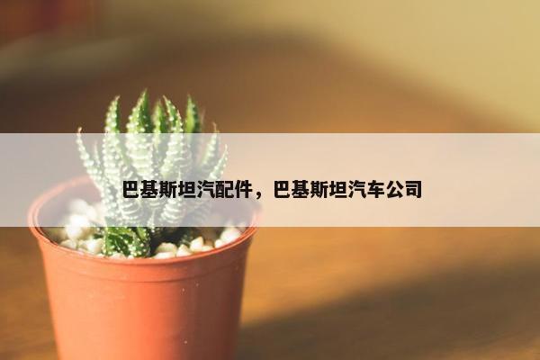 巴基斯坦汽配件，巴基斯坦汽车公司