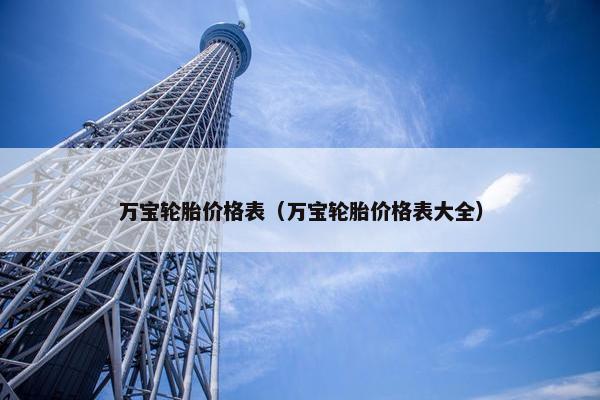 万宝轮胎价格表（万宝轮胎价格表大全）