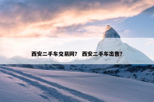 西安二手车交易网？ 西安二手车出售？