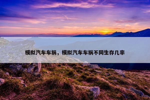 模拟汽车车祸，模拟汽车车祸不同生存几率
