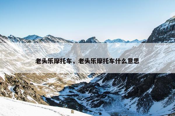 老头乐摩托车，老头乐摩托车什么意思