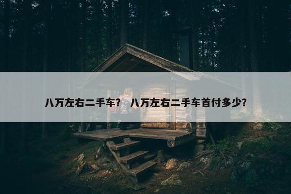 八万左右二手车？ 八万左右二手车首付多少？