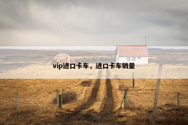 vip进口卡车，进口卡车销量
