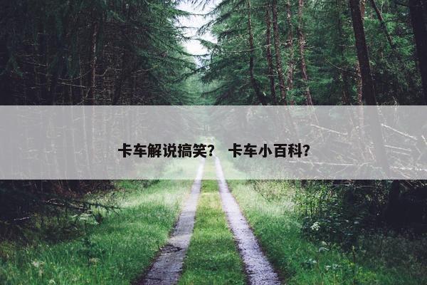 卡车解说搞笑？ 卡车小百科？