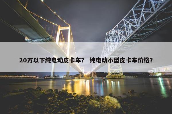 20万以下纯电动皮卡车？ 纯电动小型皮卡车价格？