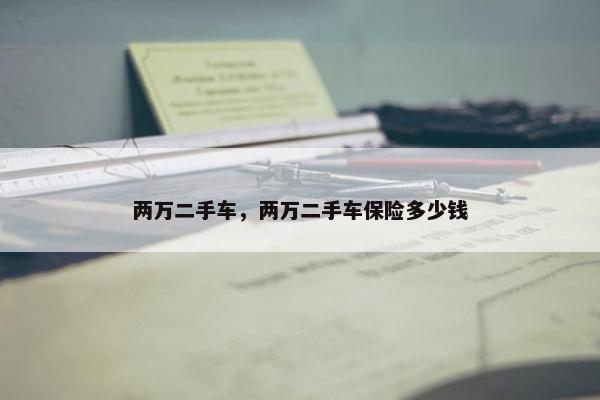 两万二手车，两万二手车保险多少钱