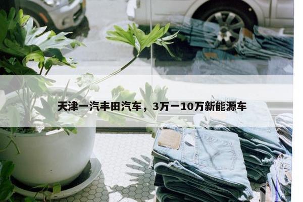 天津一汽丰田汽车，3万一10万新能源车