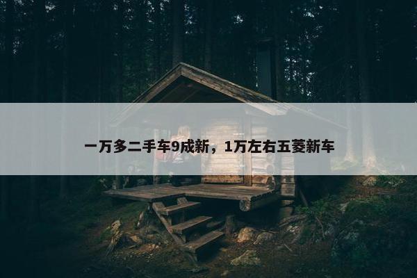 一万多二手车9成新，1万左右五菱新车