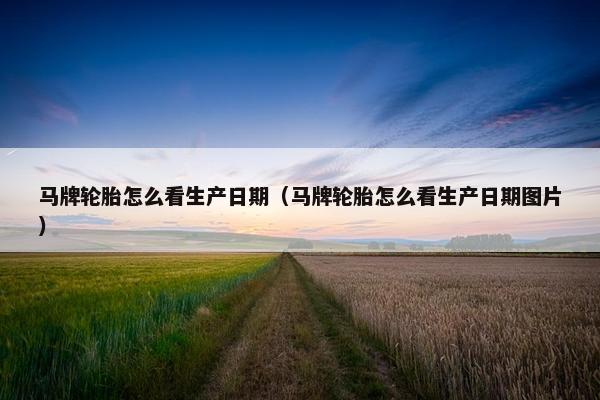 马牌轮胎怎么看生产日期（马牌轮胎怎么看生产日期图片）
