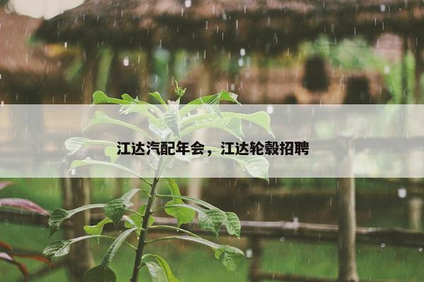 江达汽配年会，江达轮毂招聘