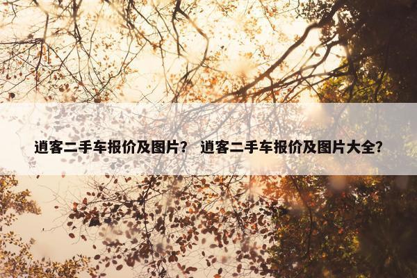 逍客二手车报价及图片？ 逍客二手车报价及图片大全？