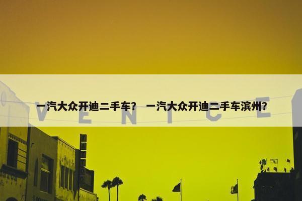 一汽大众开迪二手车？ 一汽大众开迪二手车滨州？