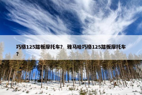 巧格125踏板摩托车？ 雅马哈巧格125踏板摩托车？