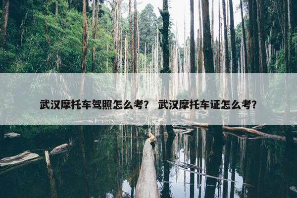 武汉摩托车驾照怎么考？ 武汉摩托车证怎么考？