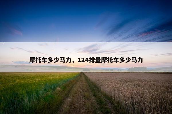 摩托车多少马力，124排量摩托车多少马力