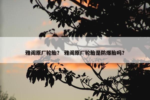 雅阁原厂轮胎？ 雅阁原厂轮胎是防爆胎吗？