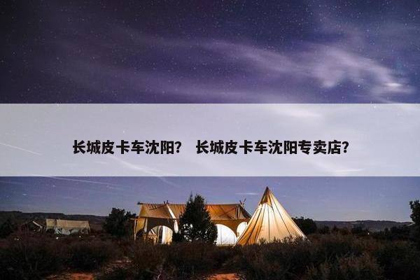 长城皮卡车沈阳？ 长城皮卡车沈阳专卖店？