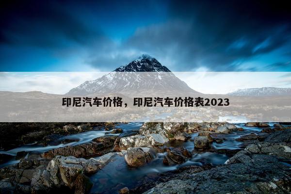 印尼汽车价格，印尼汽车价格表2023