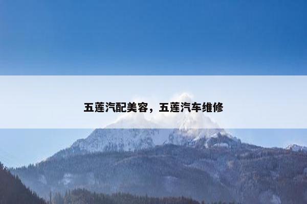 五莲汽配美容，五莲汽车维修