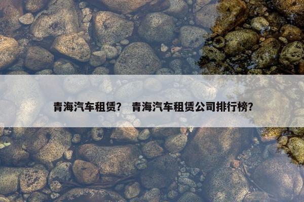 青海汽车租赁？ 青海汽车租赁公司排行榜？